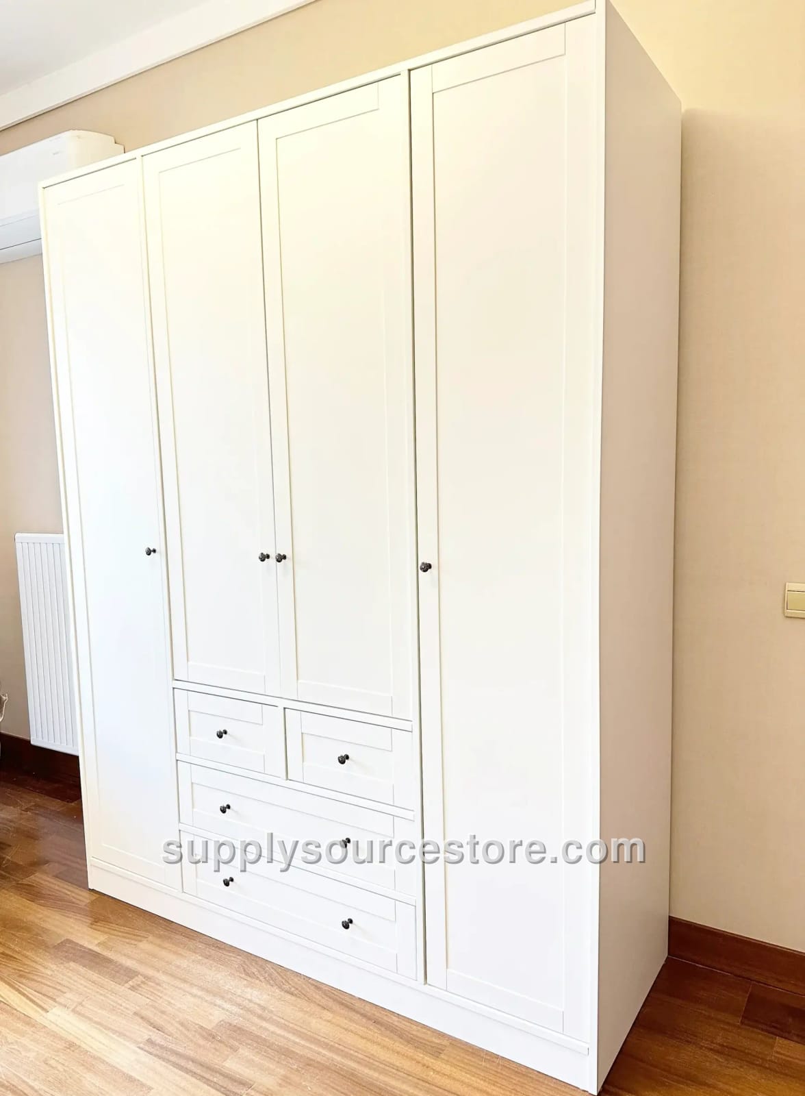 Cloud Series 4-Door Dresser with Drawers | Minimal and Functional Kids Wardrobe