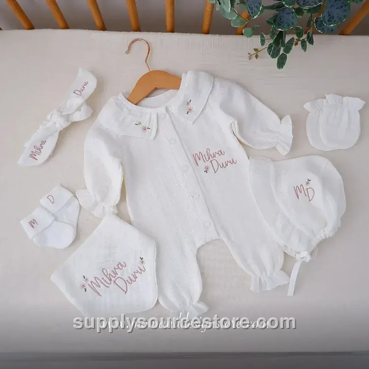 6-Piece 4-layer muslin Coming-Home Set