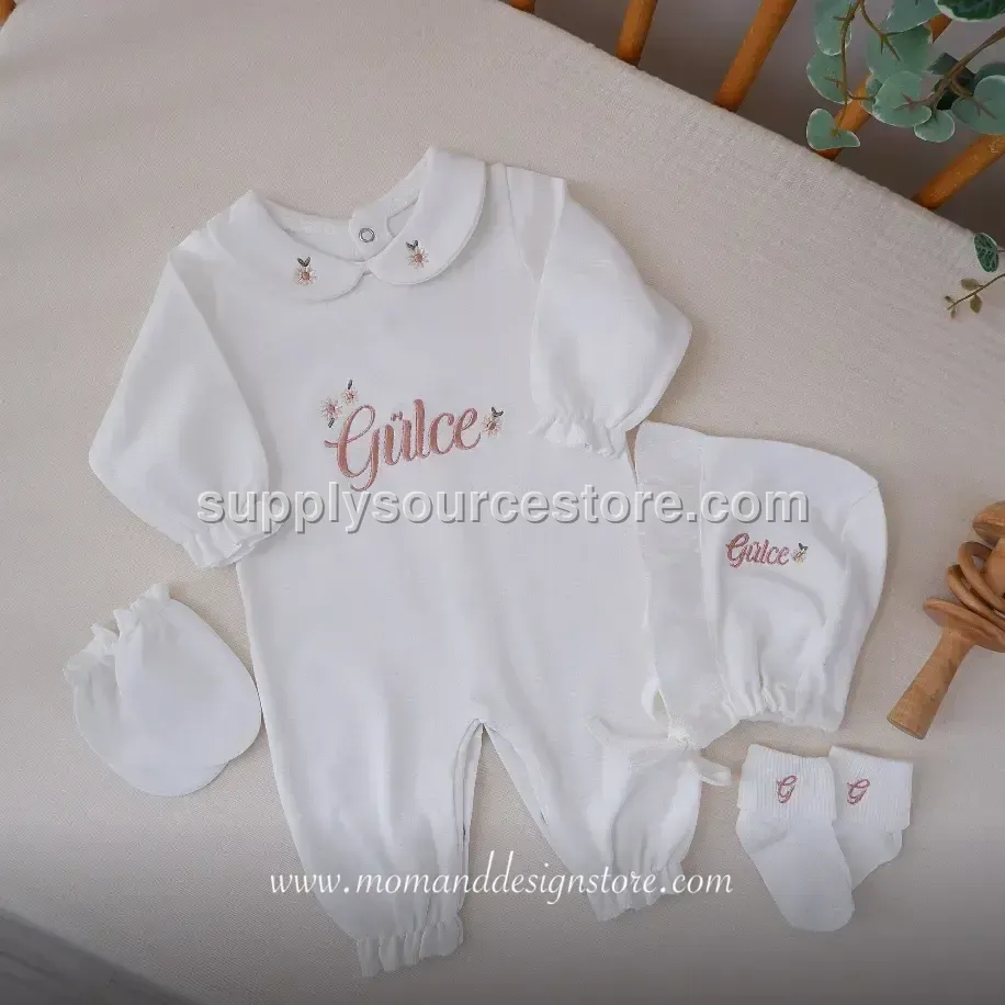 4-Piece combed cotton interlock Coming-Home Set