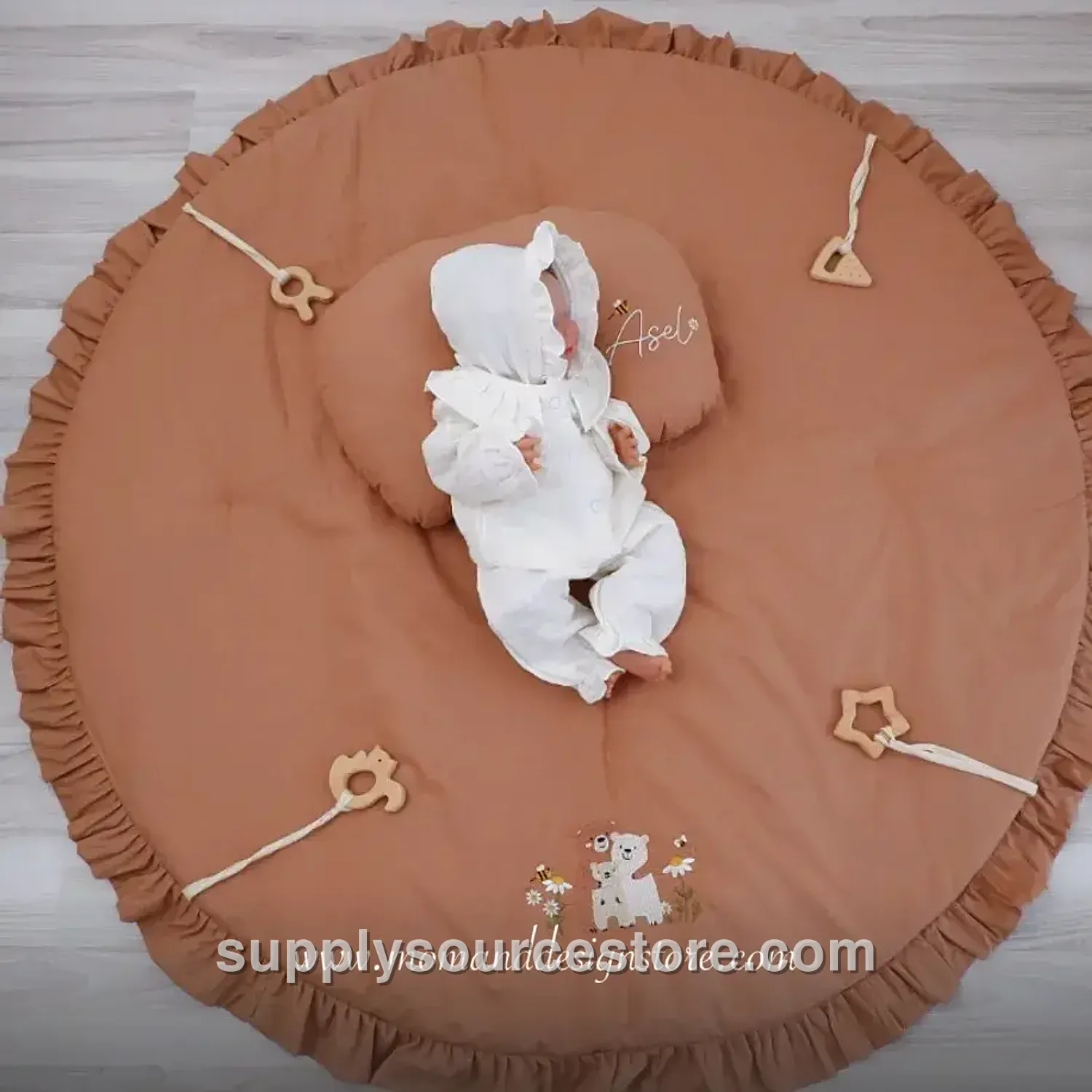 Padded Play Mat & Pillow — espresso brown