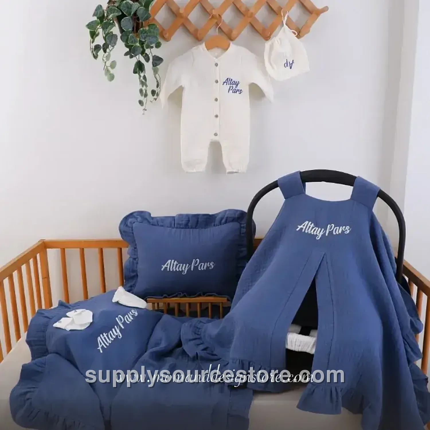 8-Piece 4-layer muslin Coming-Home Set — ecru · SS-006616