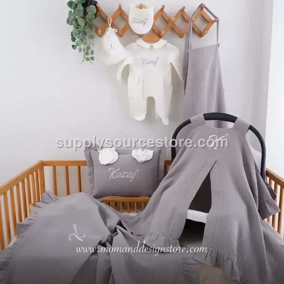 10-Piece 4-layer muslin Coming-Home Set — gray