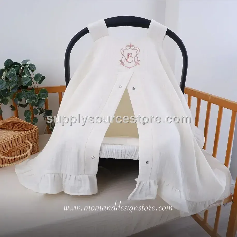 Ruffled 4-layer muslin Stroller Cover