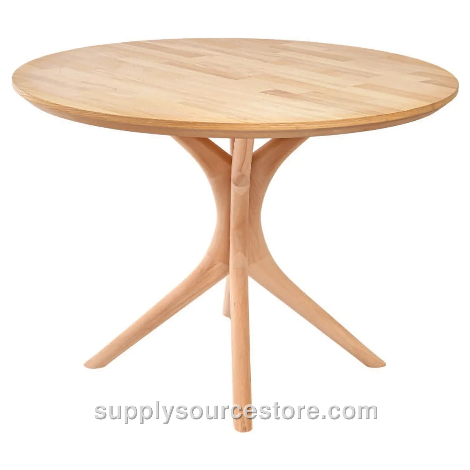 Mars Round Table Parquet Pattern Oak