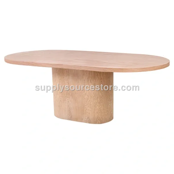 Cylindrical Oval Table Oak