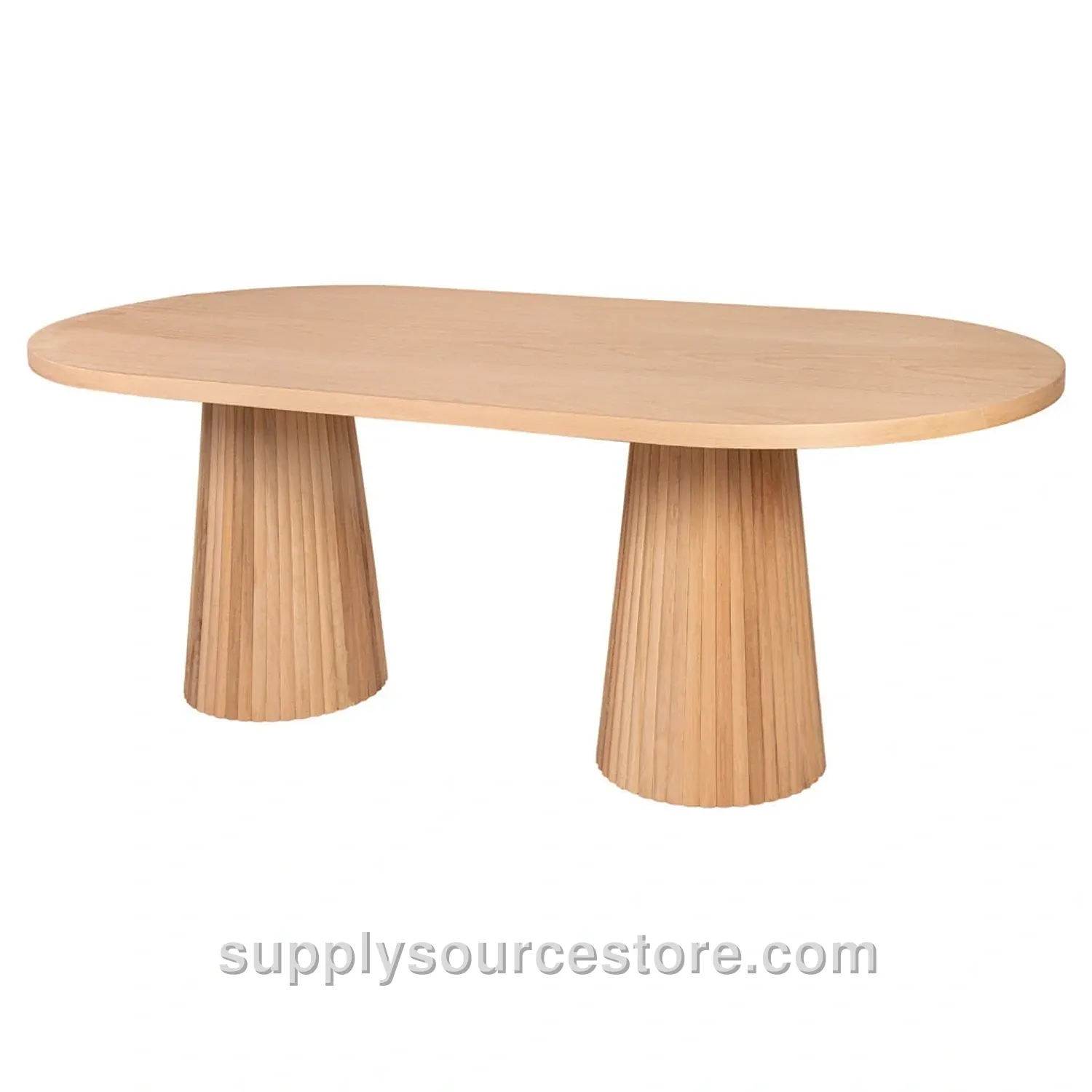 Barrel Base Oval Table