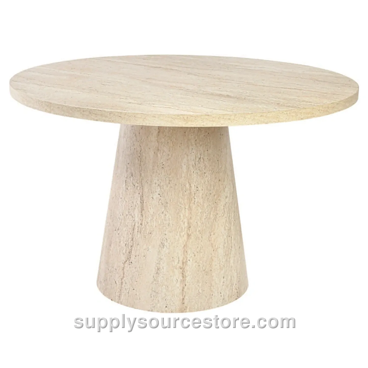 Travertine Barrel Table