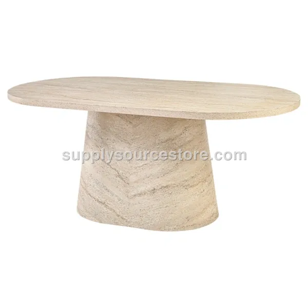 Travertine Robus Oval Table