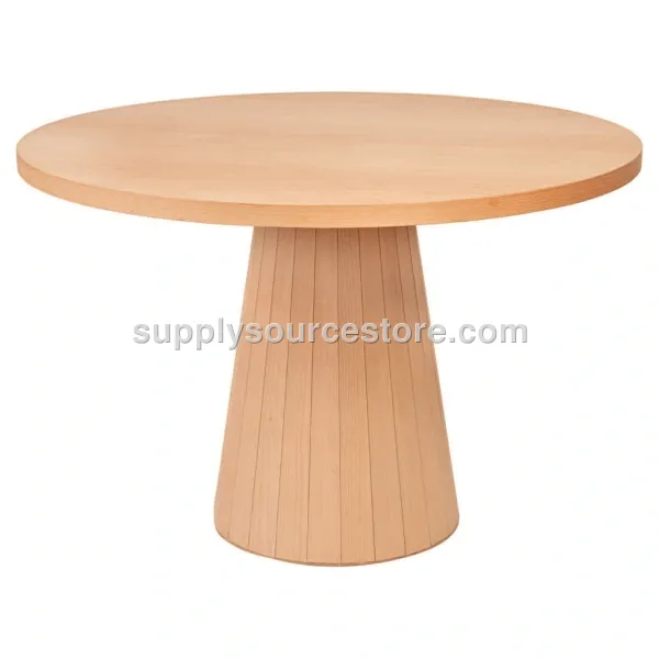 World Round Beech Table with 50 cm (19.7 in) Base