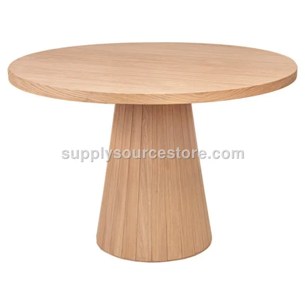 World Round Oak Table with 50 cm (19.7 in) Base
