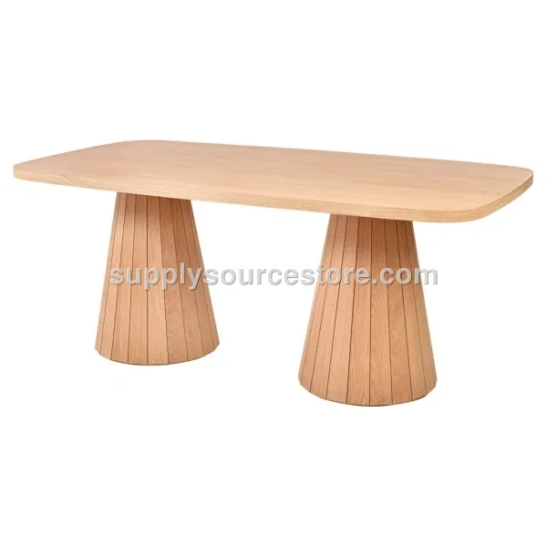 World Robus Oak Double Base Table