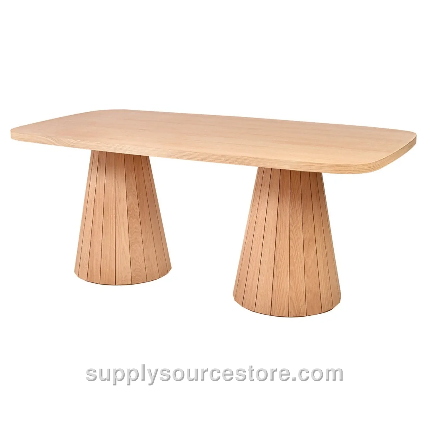 World Robus Oak Double Base Table
