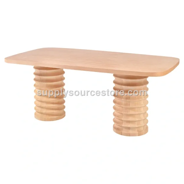 Fluted Robus Double Base Table