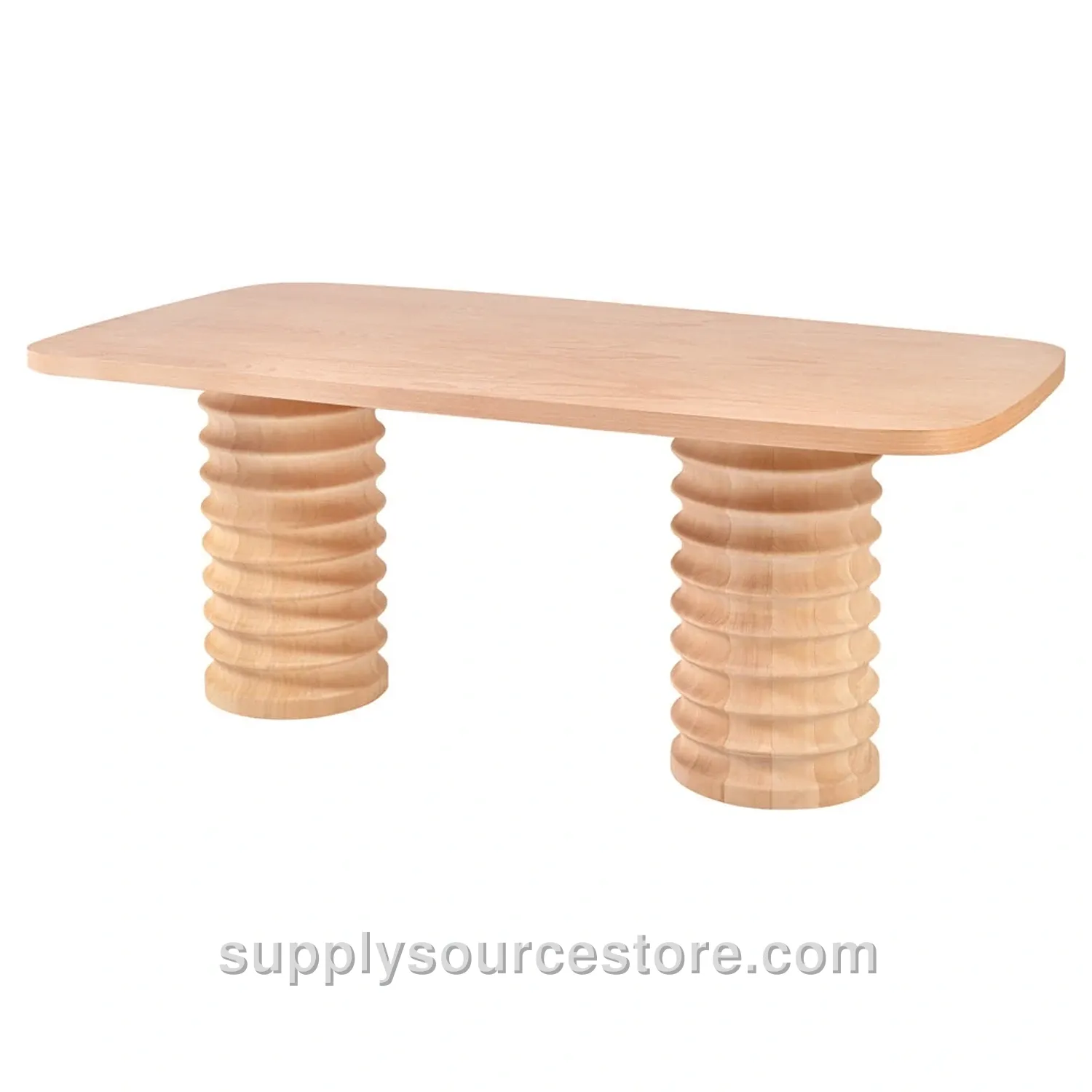 Fluted Robus Double Base Table