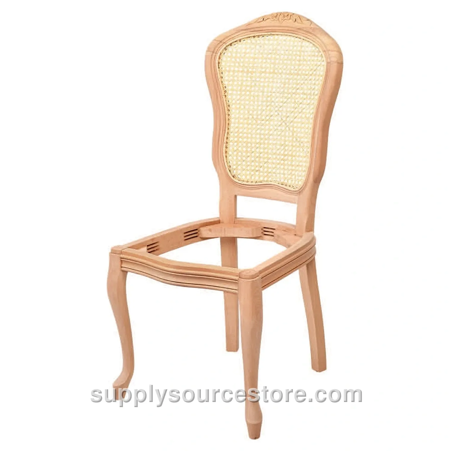 Italian Carved Cane Chair