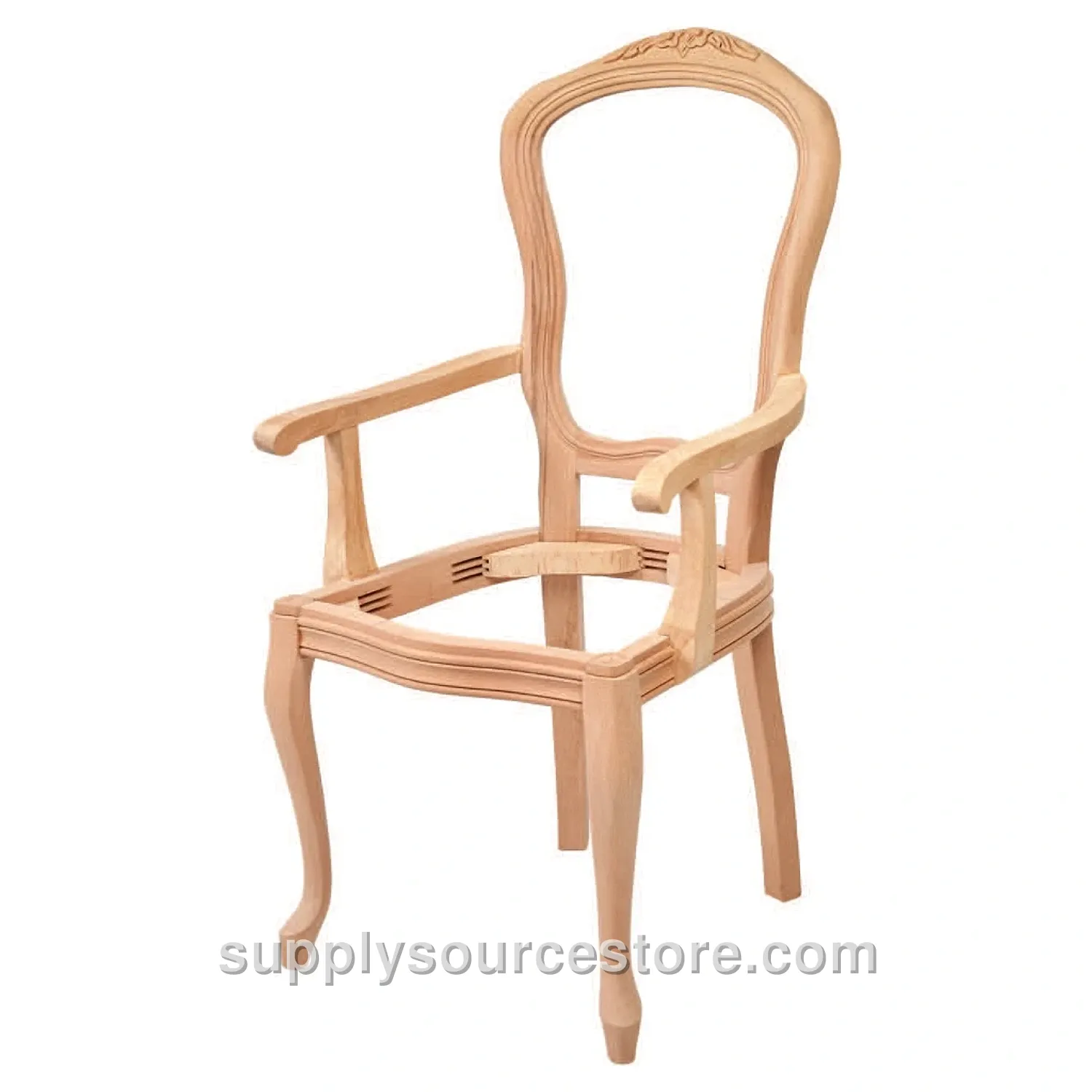 Italian Carved Chair with Arms