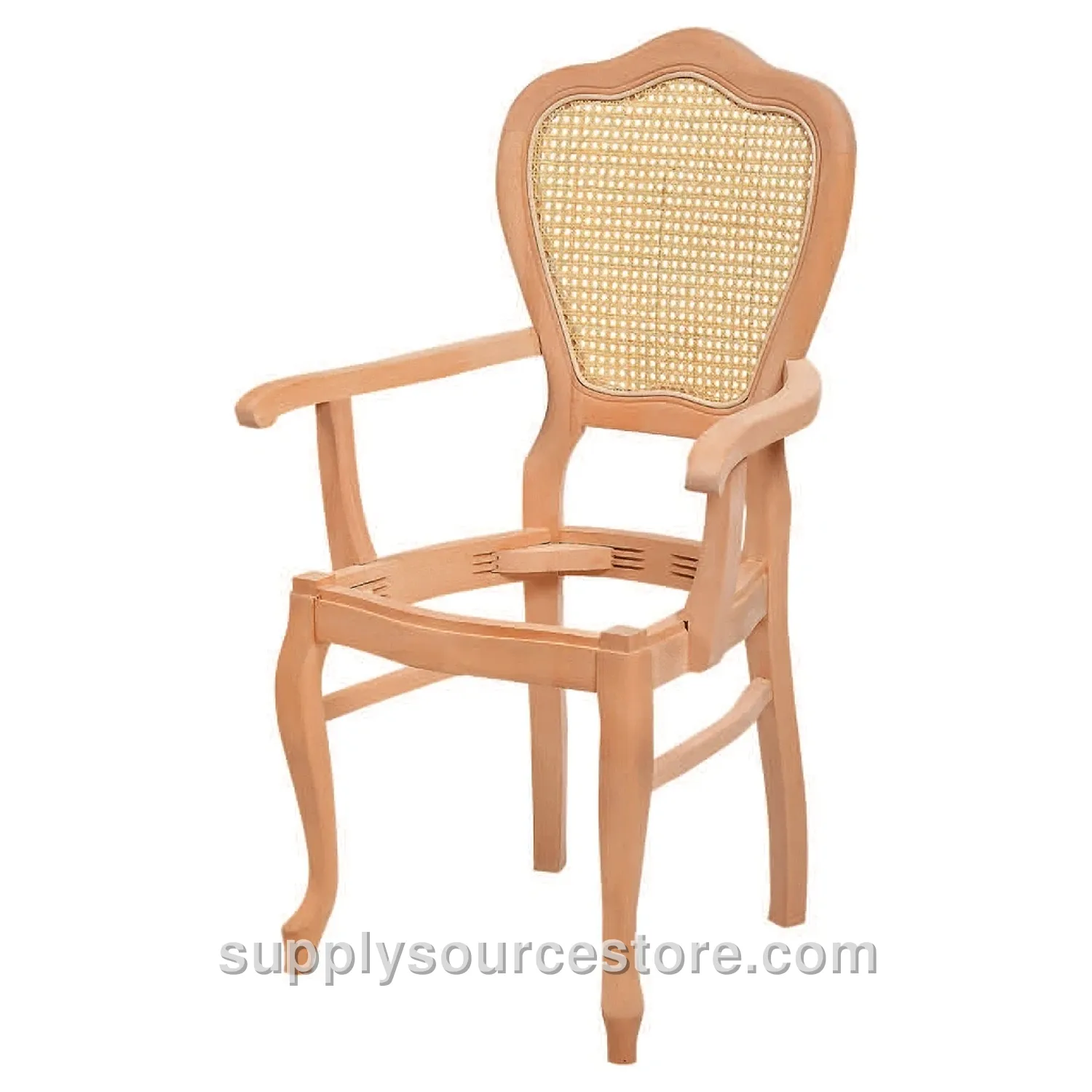 Classic Lukens With Arms Cane Chair
