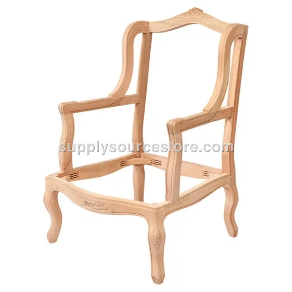 Italian Carved Wingback Accent Chair