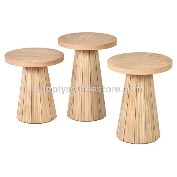 World Mushroom Nesting Table Oak