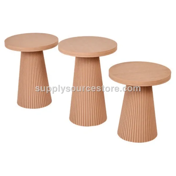 MDF Ribbed Mushroom Nesting Table