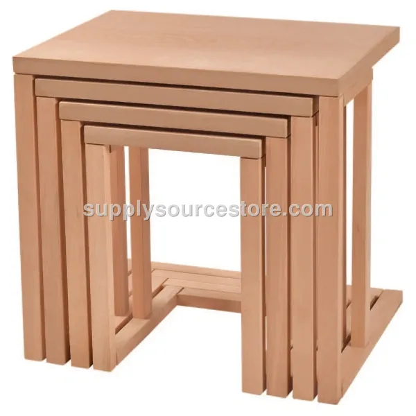 C Four-Piece Nesting Table Beech