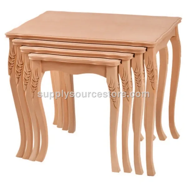 Knobbed Carved Nesting Table