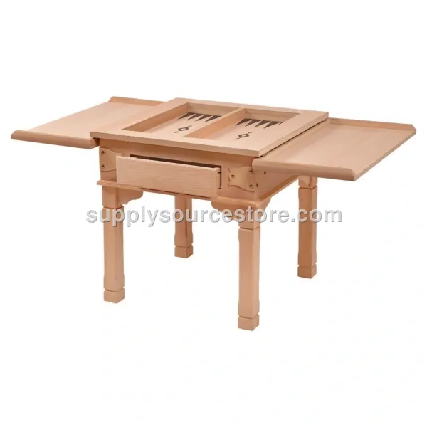 With Service Shelf Tavla Table