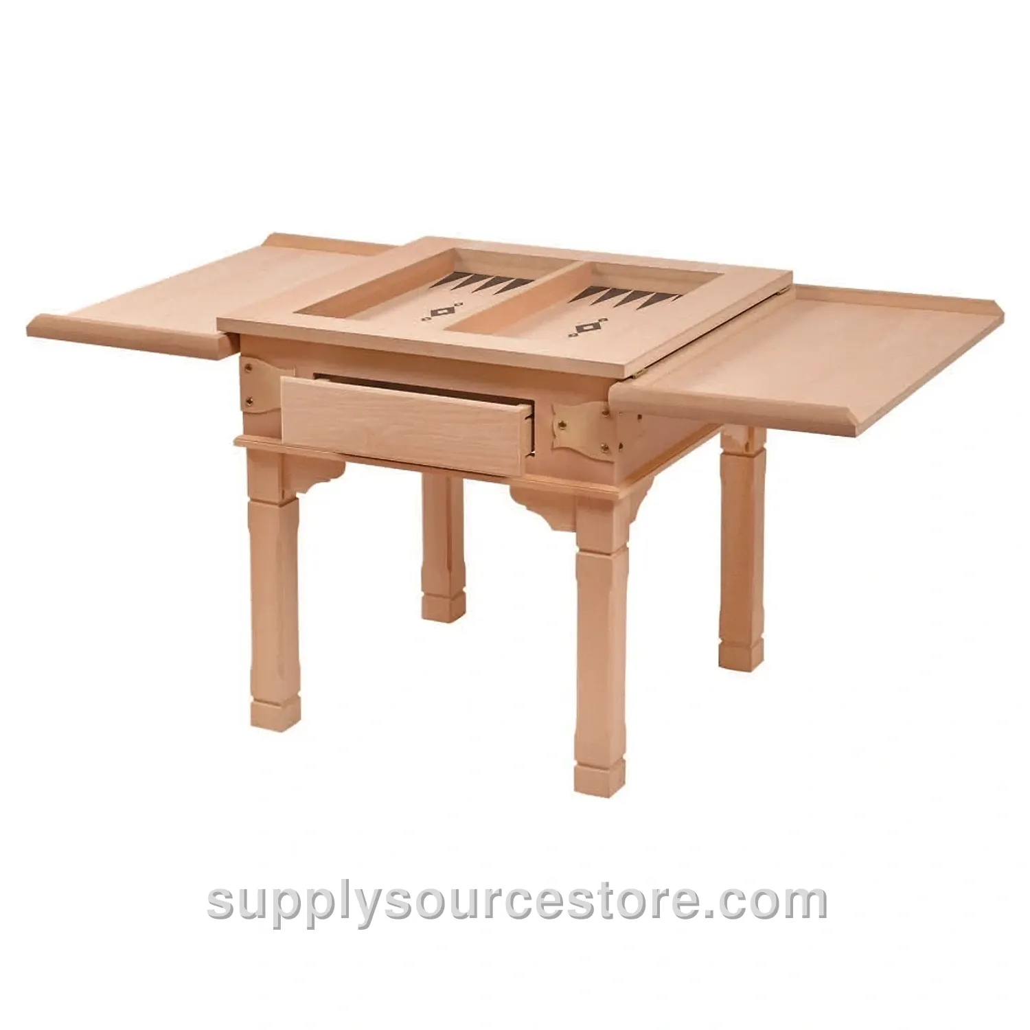 With Service Shelf Tavla Table