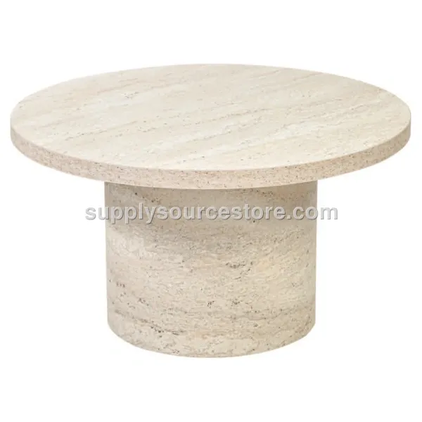 Cylindrical Coffee Table Travertine