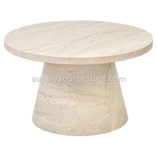 Barrel Coffee Table Travertine