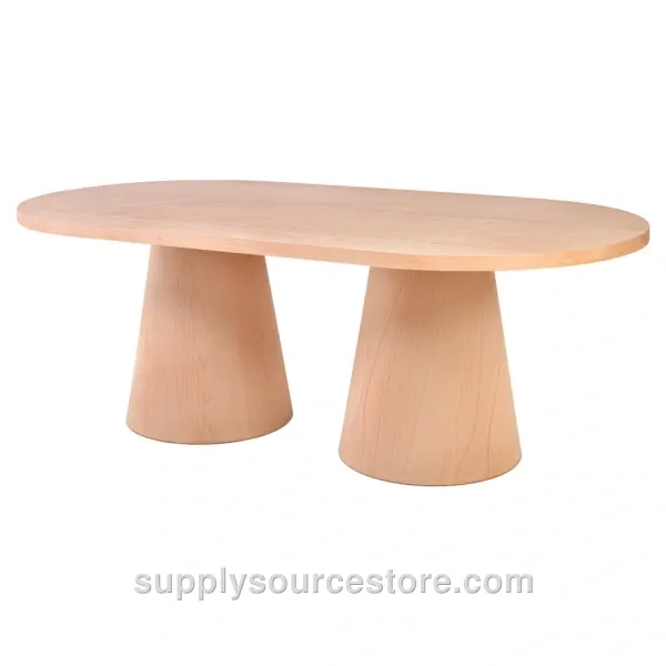 Fici Oval Table Double With Base Beech