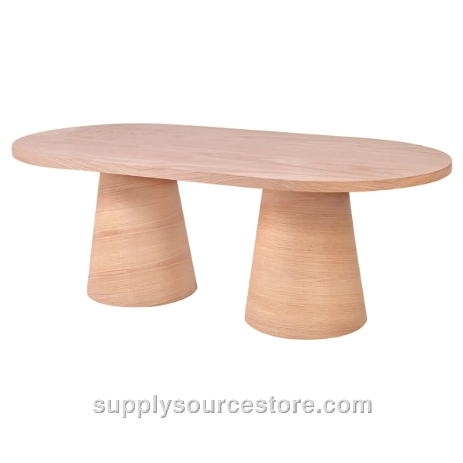 Fici Oval Table Double With Base Oak