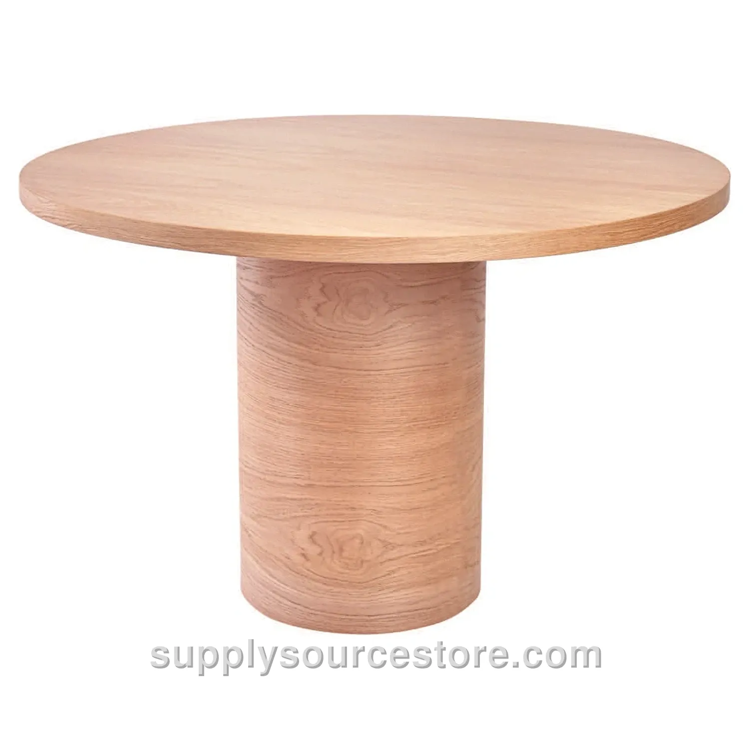 Cylindrical Round Table Oak