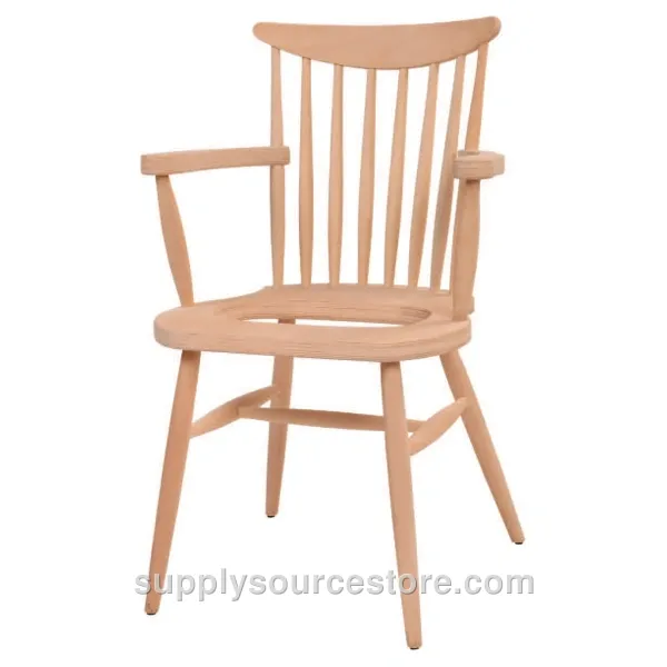 Turned Upholstered Chair with Arms
