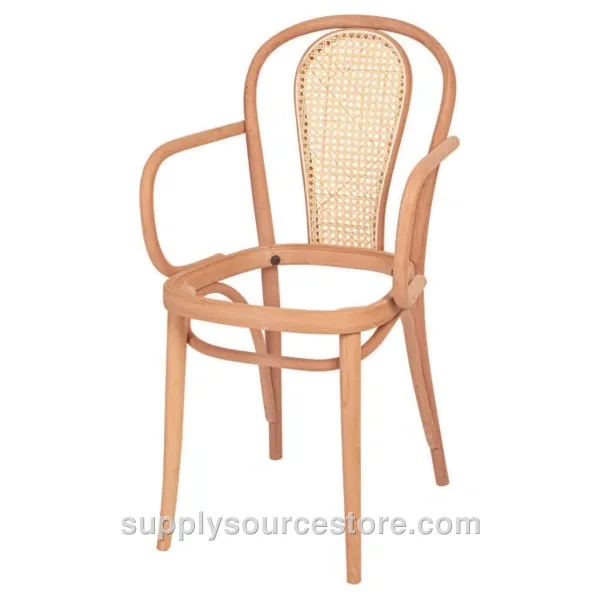 Papatya With Arms Cane Upholstered Chair