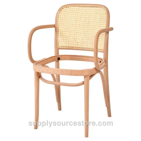 Orkide With Arms Cane Upholstered Chair