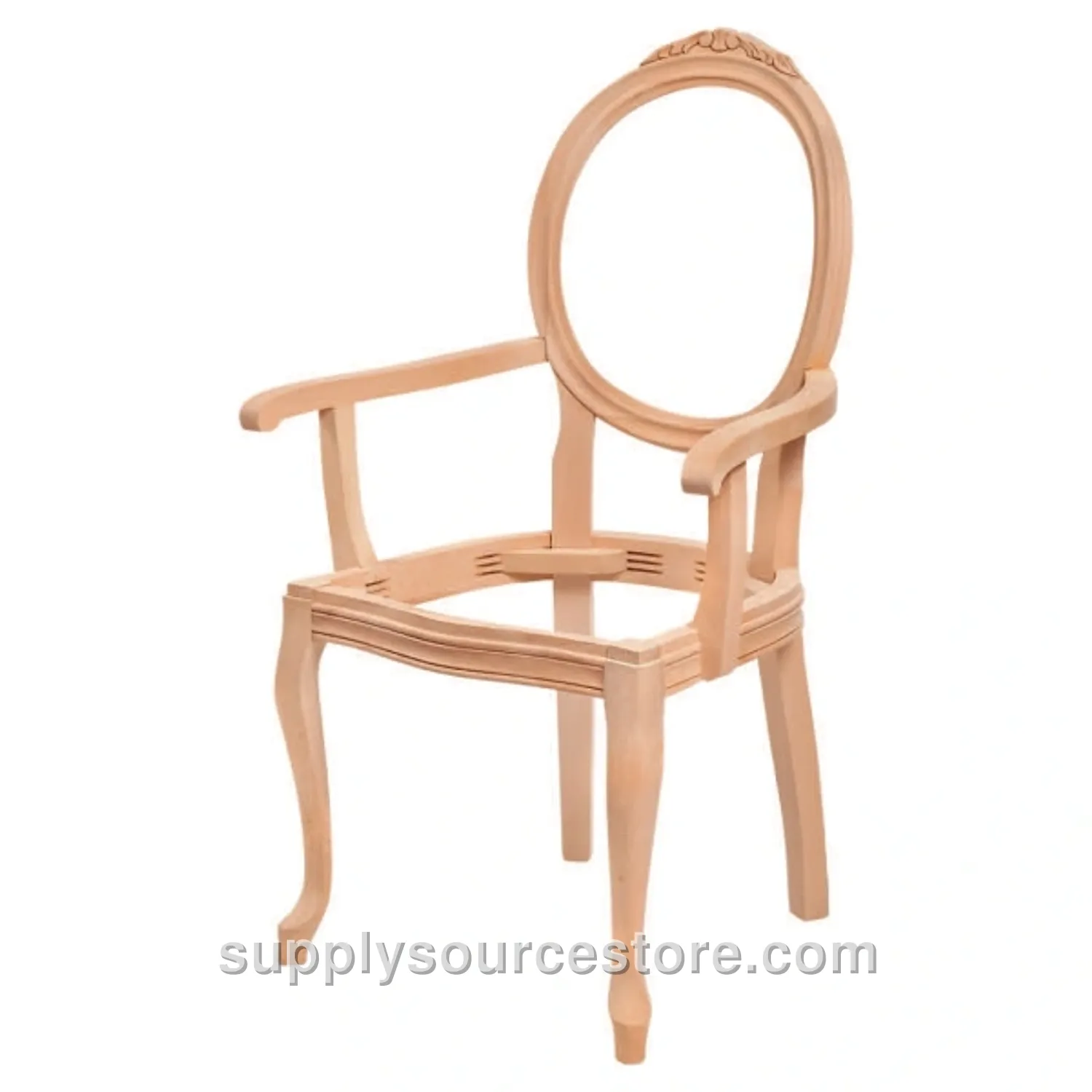 Medallion Lukens Carved Chair with Arms