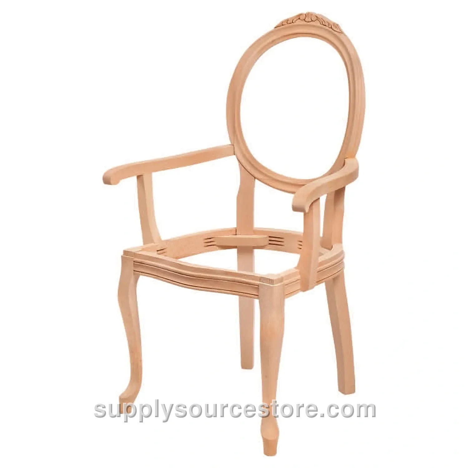 Medallion Lukens Carved Chair with Arms