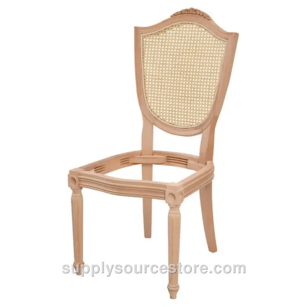 Goblet Turned Carved Cane Chair