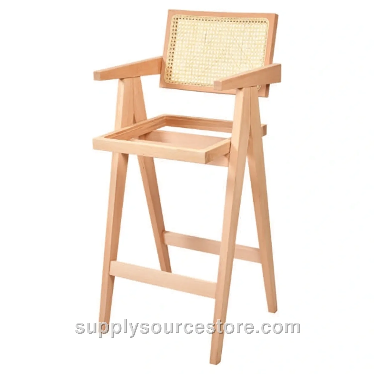 Leydi Cane Bar Chair With Arms