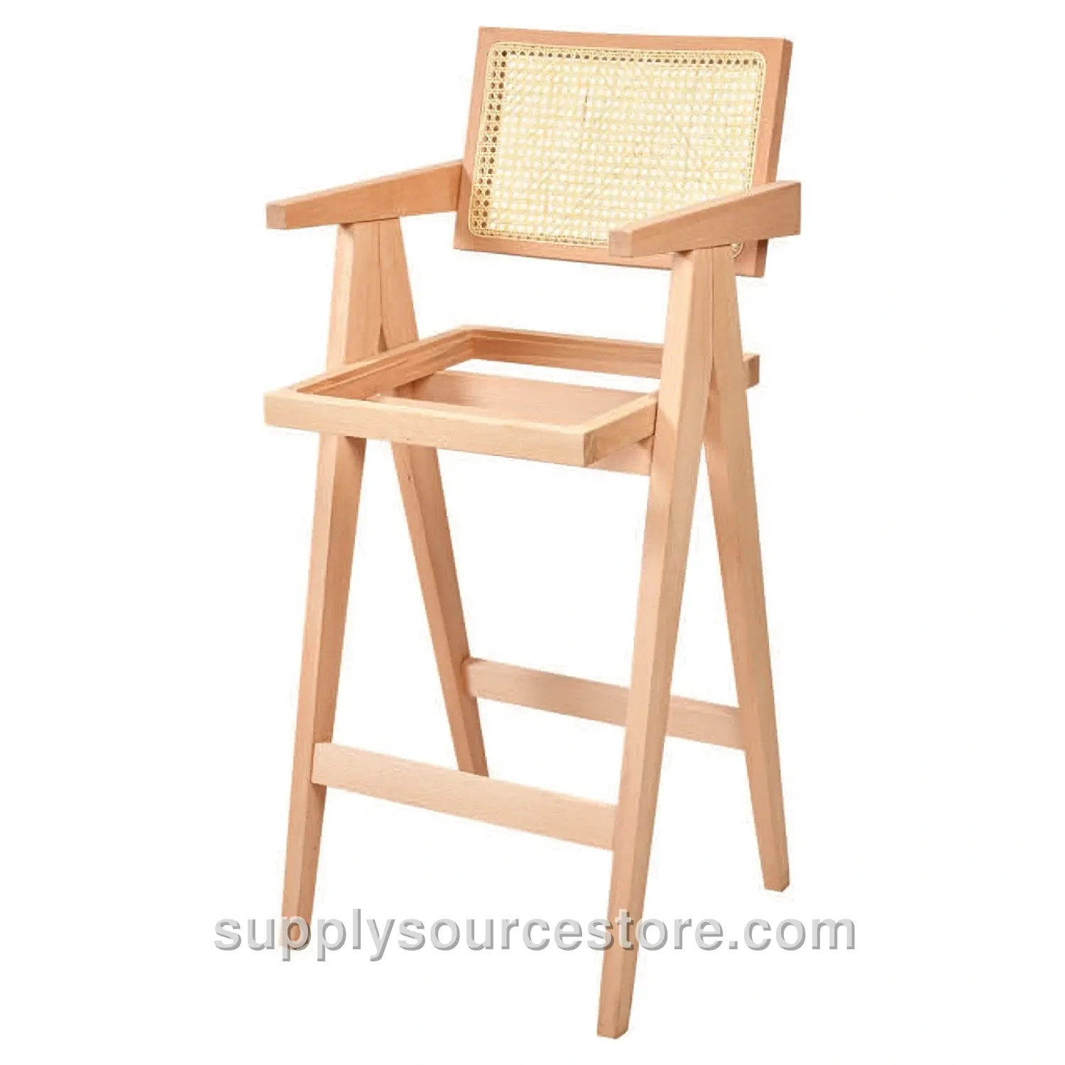 Leydi Cane Bar Chair With Arms