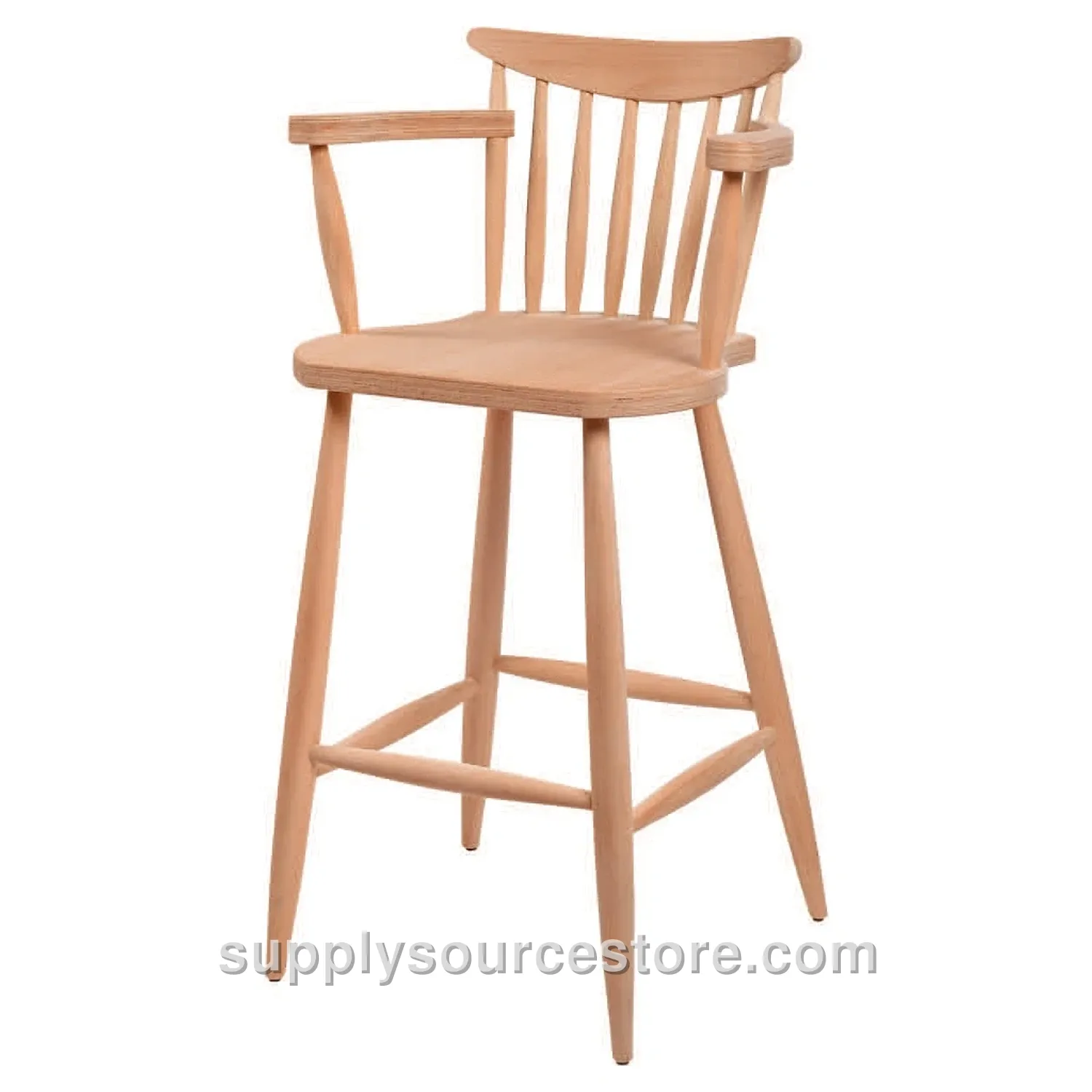 Turned Bar Chair with Arms