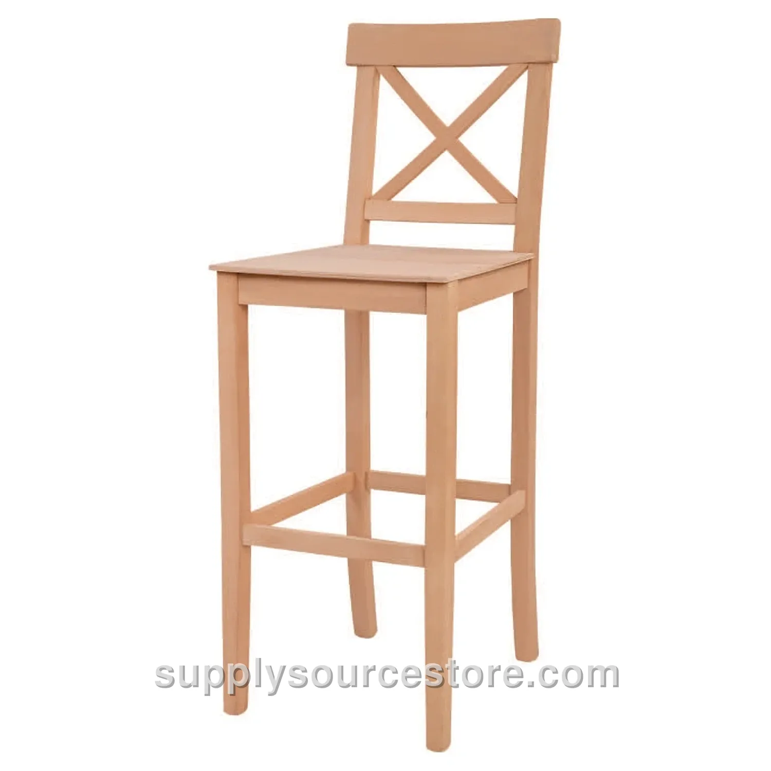Cross Wooden Bar Chair