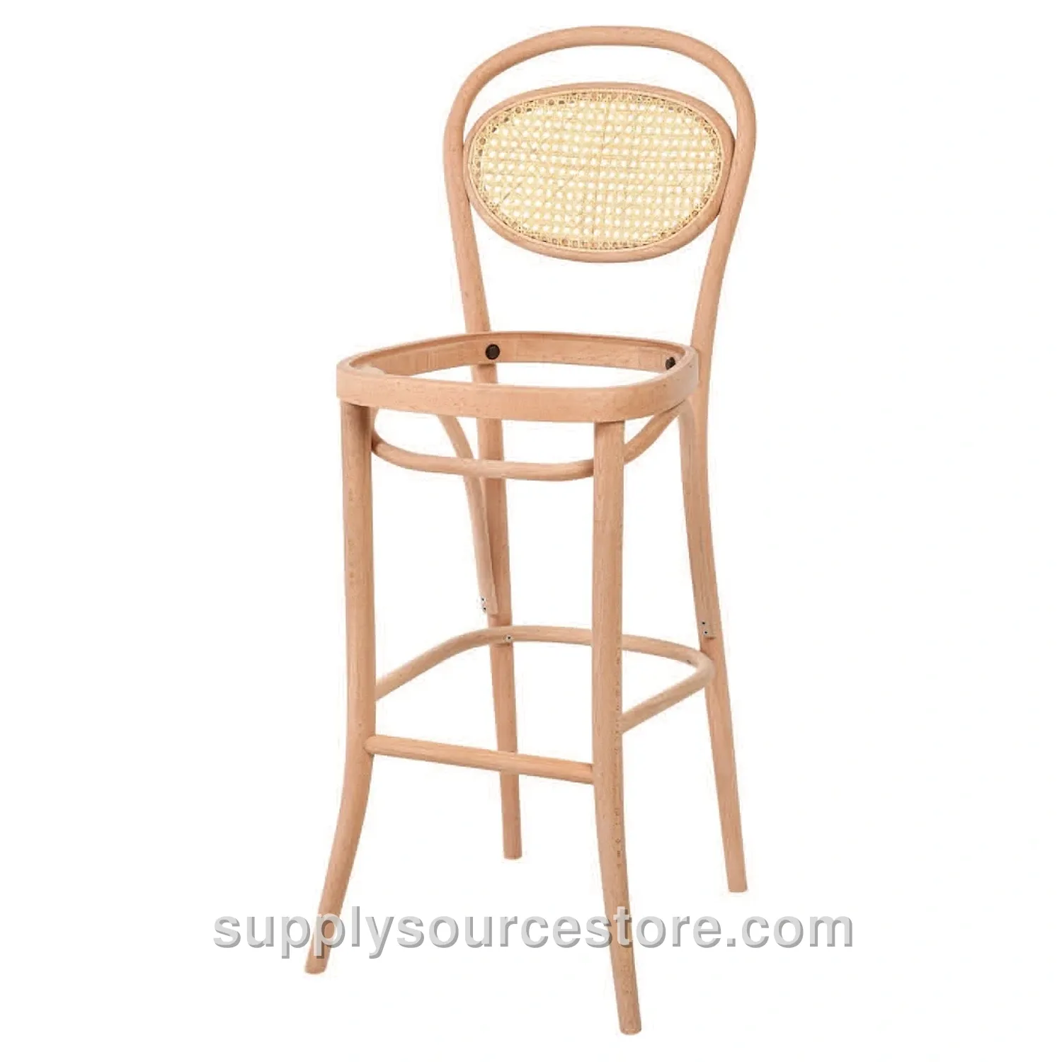 Eylul Cane Upholstered Bar Chair