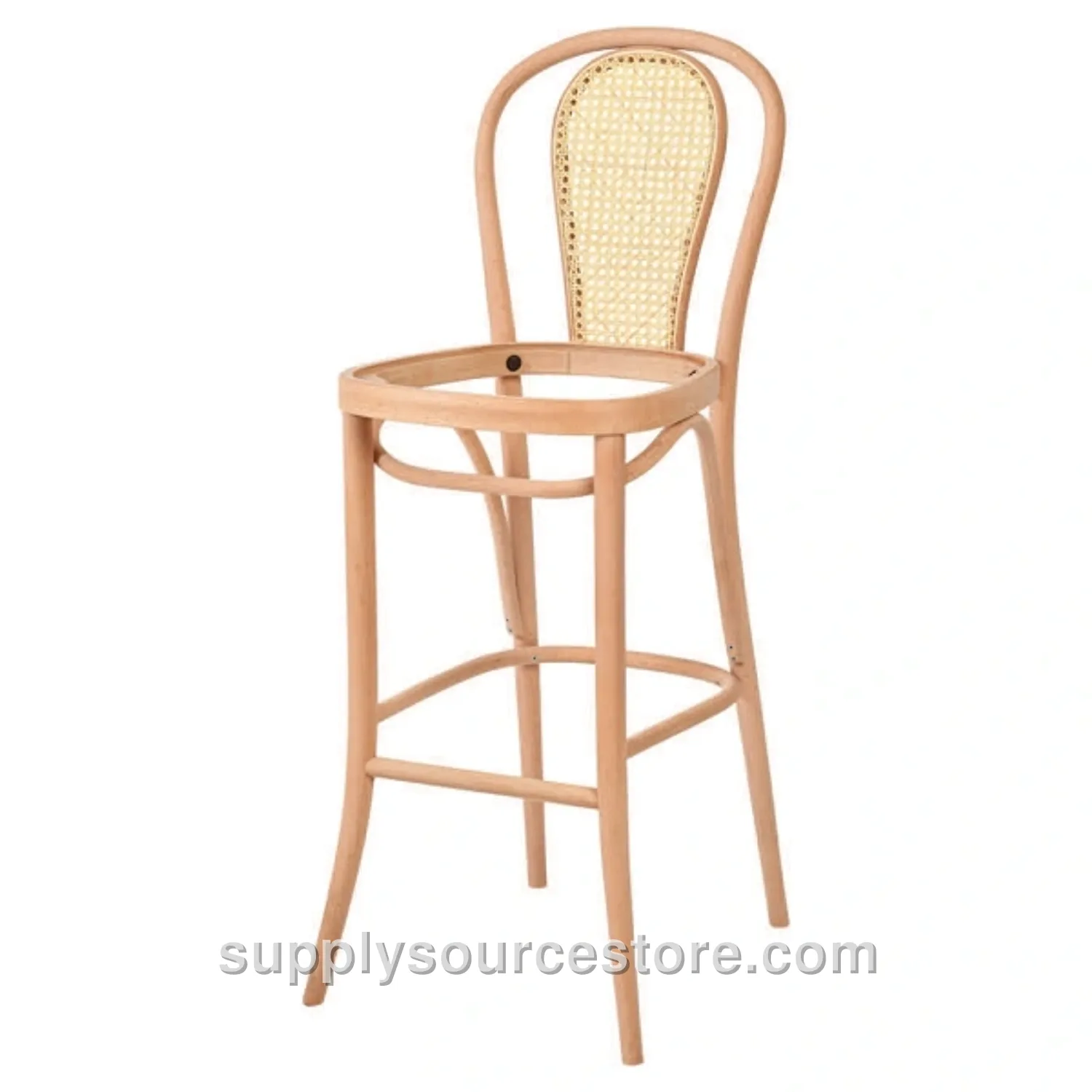 Papatya Cane Upholstered Bar Chair