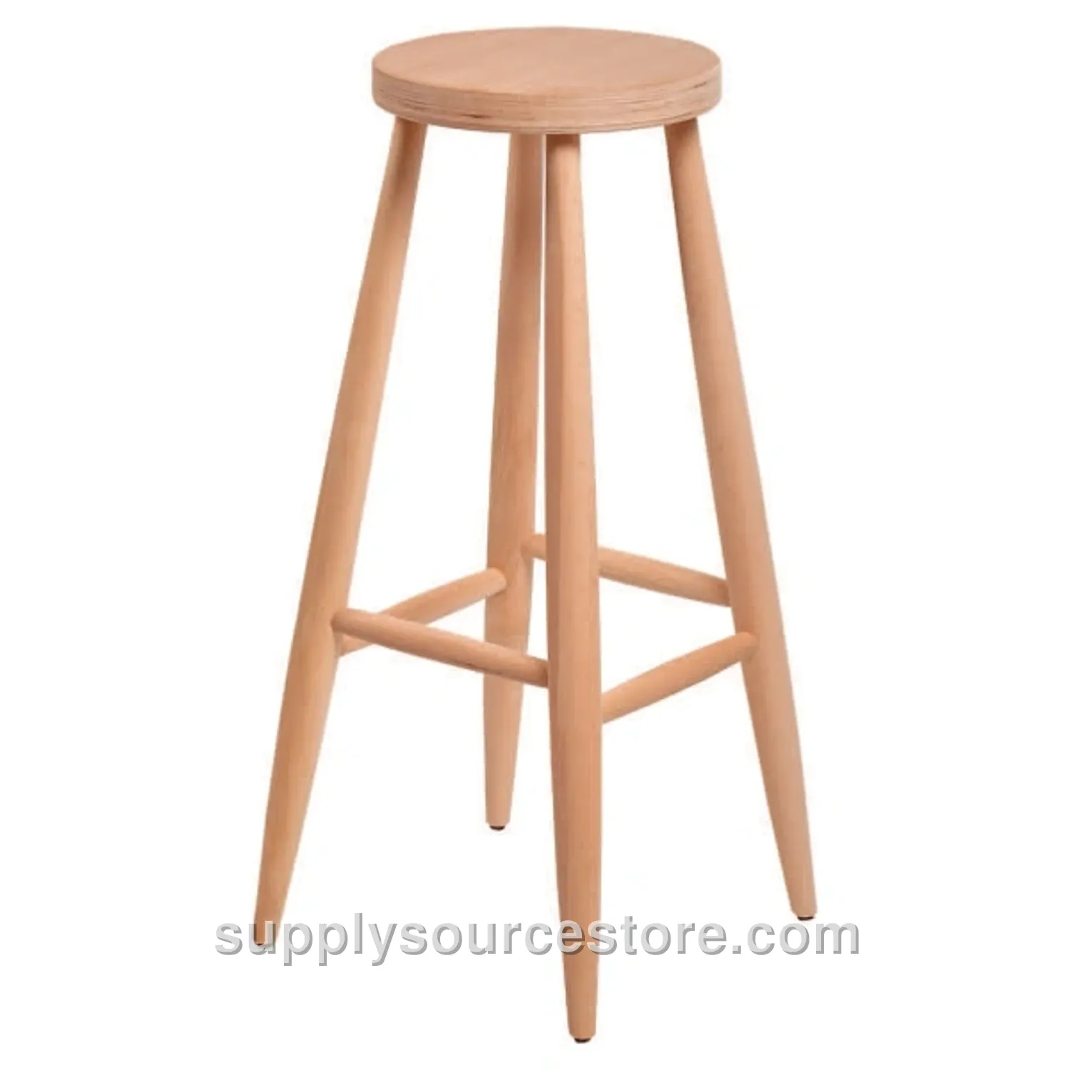 Turned Round Bar Stool
