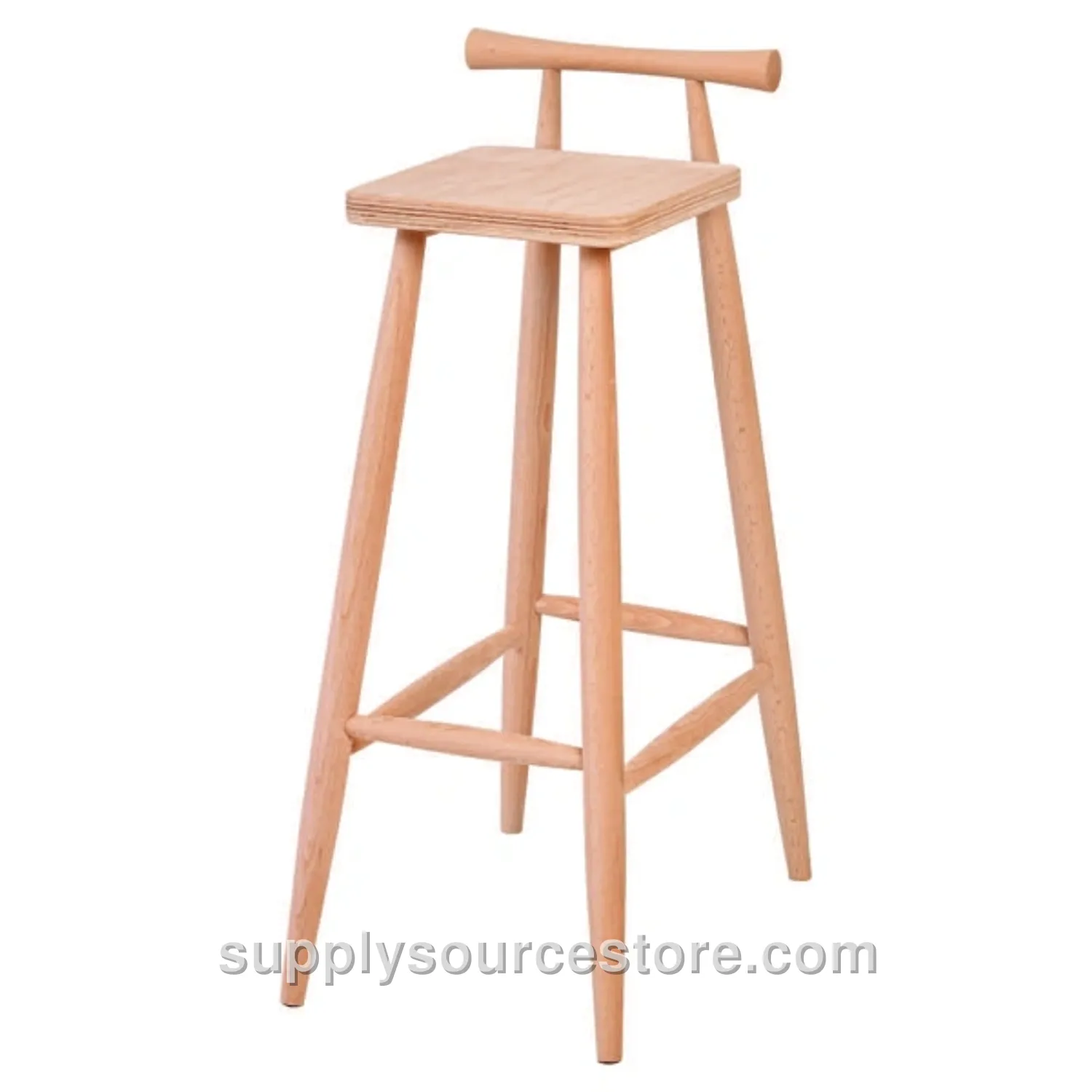 With Back Turned Square Bar Stool
