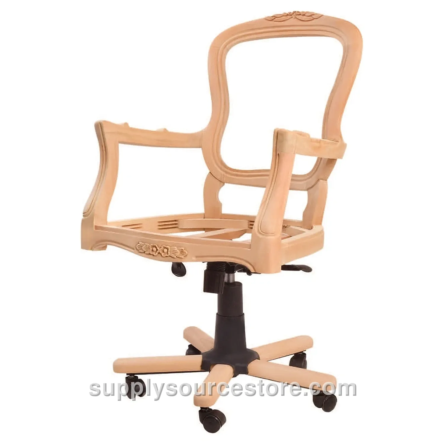 Carved Swivel Armchair