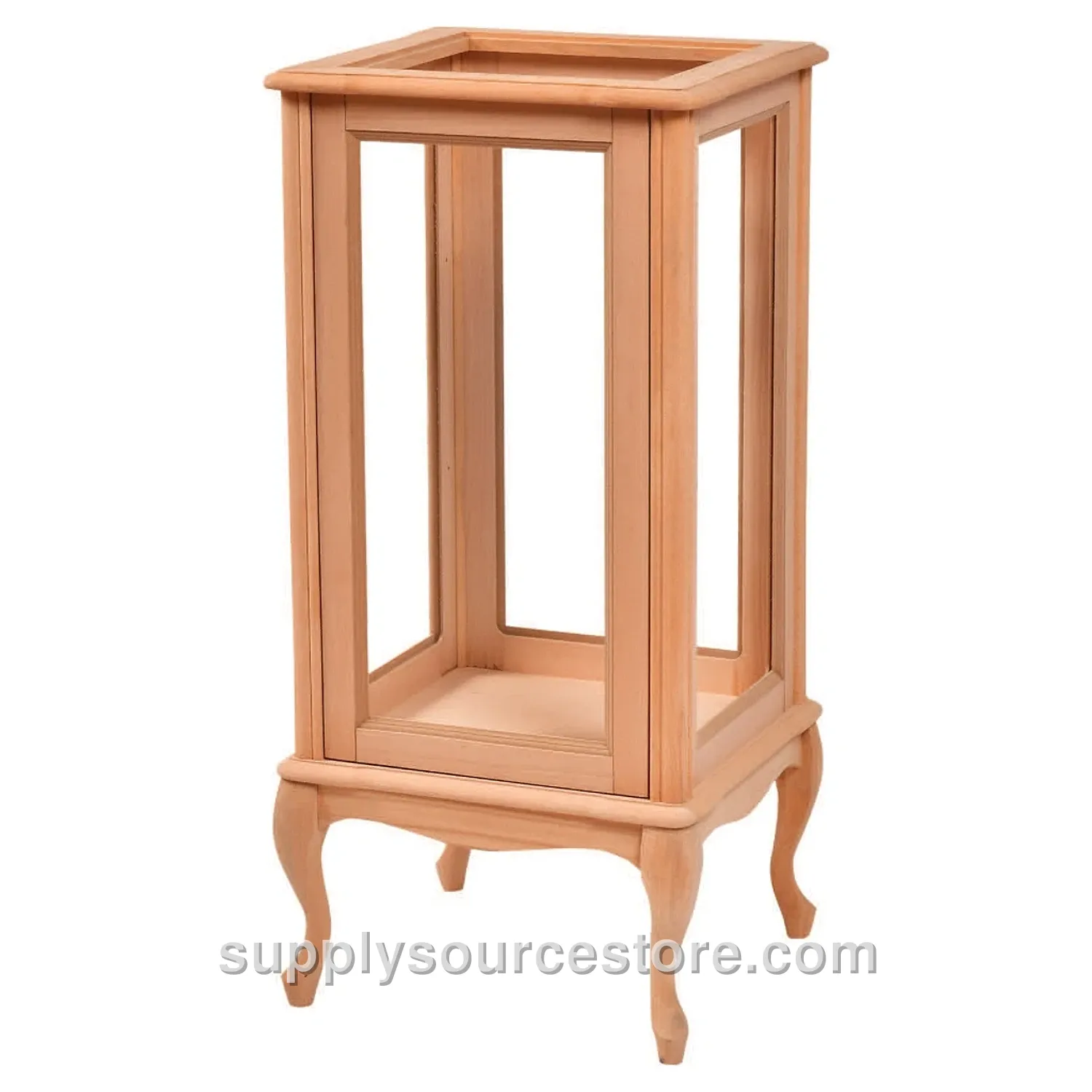 Coffee Glass-Fronted Square Display Cabinet