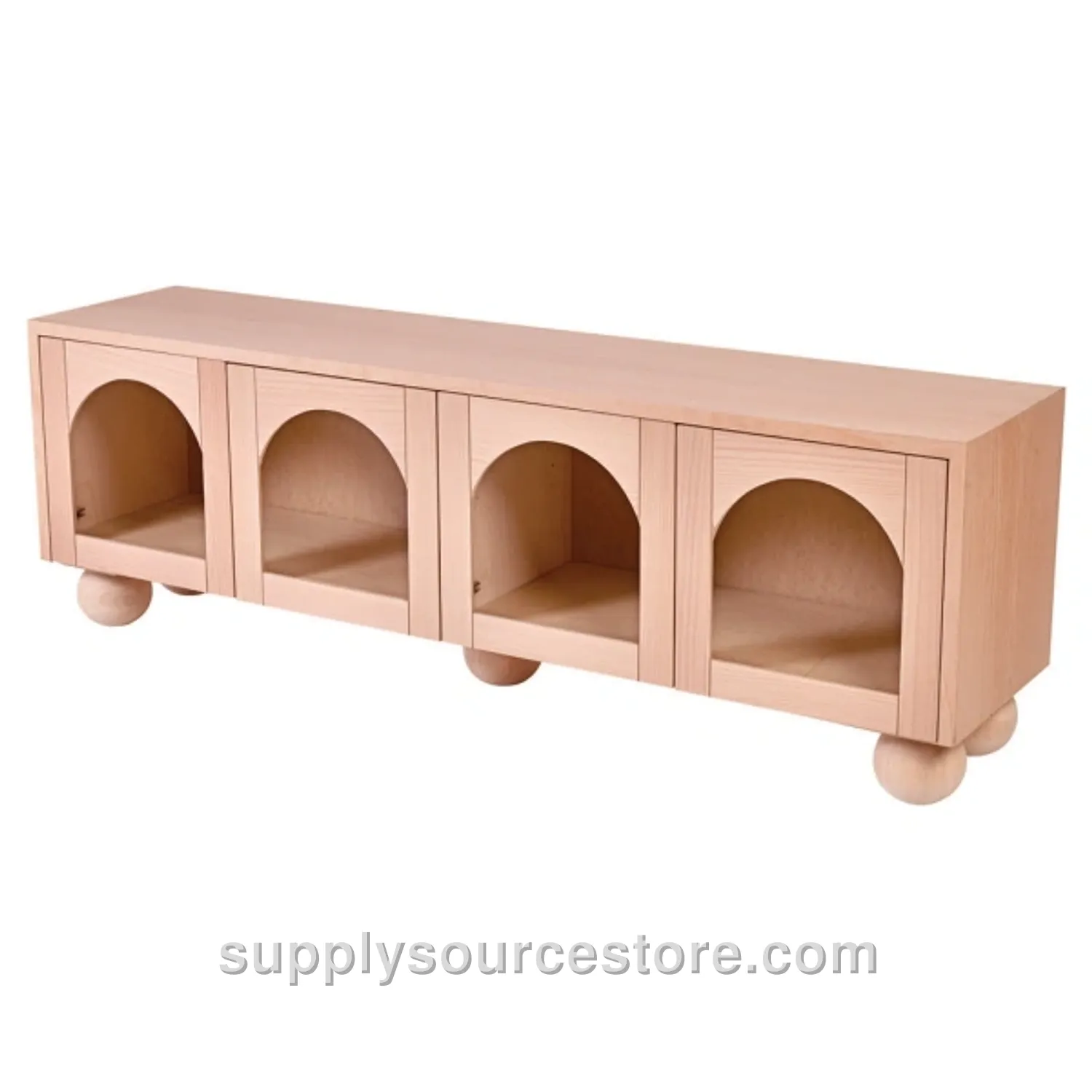 Domed Glass-Fronted TV Stand
